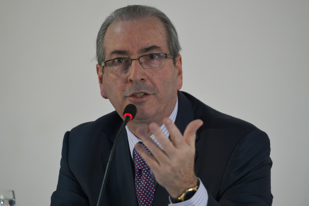 Durante a coletiva, Eduardo Cunha afirmou que o encontro teve por objetivo retomar a comunicação direta com os veículos de comunicação