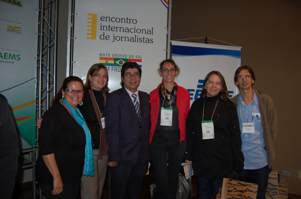 Sinjorgran aproxima-se dos jornalistas de fronteira durante Encontro Brasil-Paraguay Sinjorgran aproxima-se dos jornalistas de fronteira durante Encontro Brasil-Paraguay