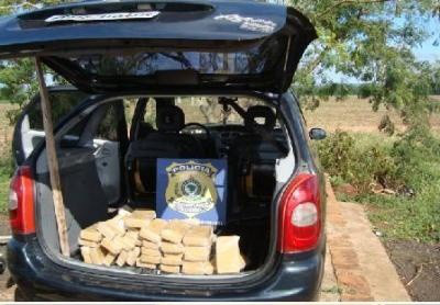 PRF apreende 33 kg de Cocaína em Ponta Porã