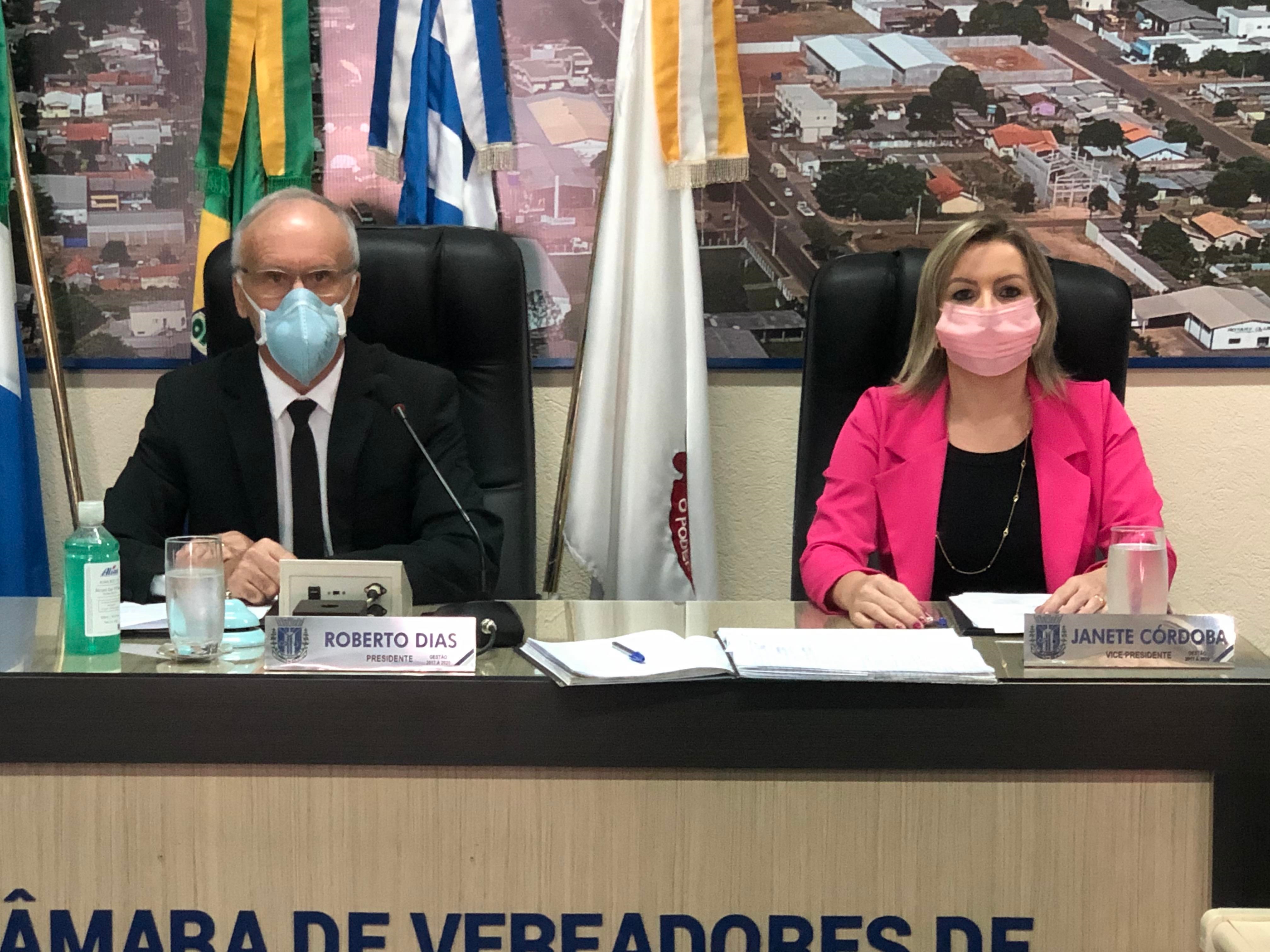 Durante a sessão os vereadores usaram máscaras / Fotos: Assessoria 