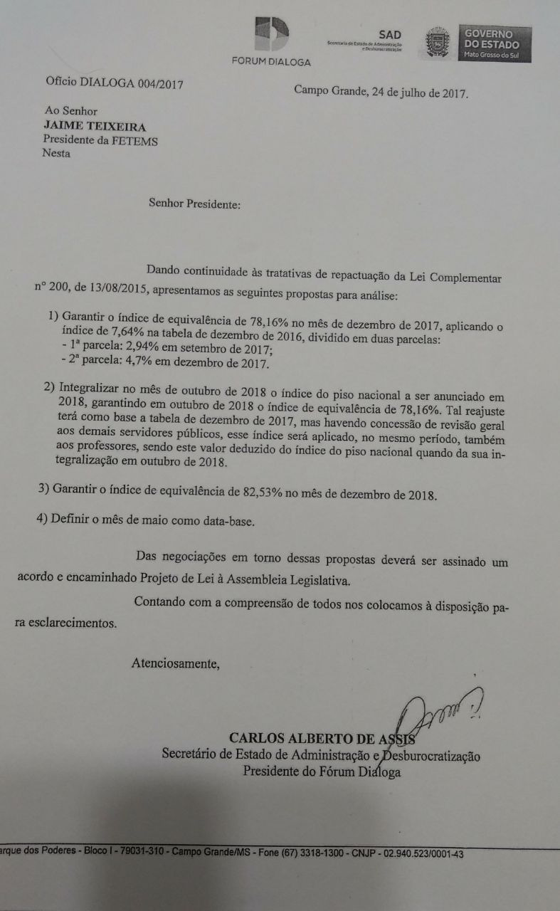As propostas serão debatidas com os servidores. Na ocasião, serão tomadas decisões sobre a greve 