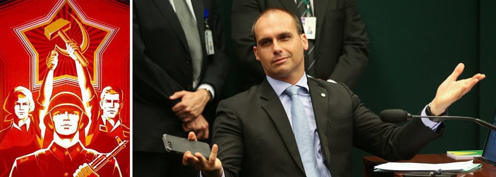 Filho de Bolsonaro quer criminalizar “apologia ao comunismo” Deputado federal Eduardo Bolsonaro (PSC-SP) / Foto: Divulgação