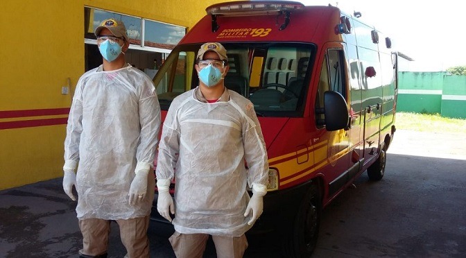 Bombeiros recebem kits para atender eventuais vítimas de coronavírus Foto: Arquivo Sejusp.