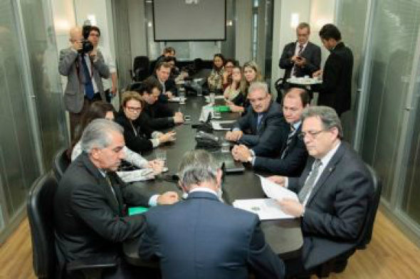 Defesa Civil garante em Brasília acelerar reconstrução de obras em MS Reunião ocorreu na Defesa Civil / Foto: Divulgação
