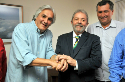 Ex-senador Delcídio e o ex-presidente da República Lula Foto: divulgação