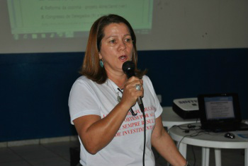 A presidente do Sindicato dos Trabalhadores em Educação em Amambai (Simted), professora Olga Tobias.