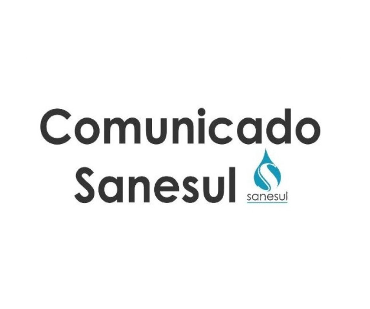 Comunicado Sanesul para falta d'água em vilas de Amambai Foto: Divulgação