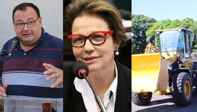 Prefeito destaca aquisição de Pá Carregadeira através da ministra da Agricultura Foto: Divulgação