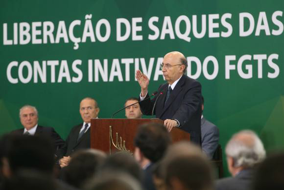 Henrique Meirelles participa de anúncio do calendário de saque das contas inativas do FGTSAntonio CruzFoto: Divulgação