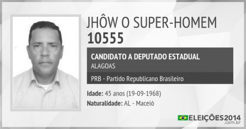 Confira seis candidatos super-heróis das eleições 2014 Confira seis candidatos super-heróis das eleições 2014