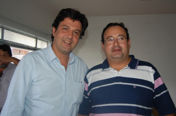 Cristino reivindica recursos para infraestrutura e lazer Deputado federal Luiz Henrique Mandetta e médico Dr. Bandeira.