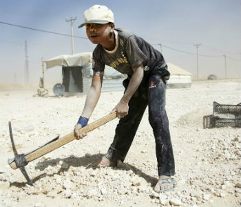 Trabalho infantil na Síria. Foto: Rosie Thompson/Save the Children