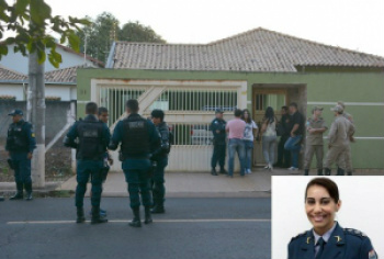 Casa dos oficiais da Polícia Militar, onde aconteceu crime. No destaque, Itamara Romeiro / Foto: Paulo Ribas / Correio do Estado