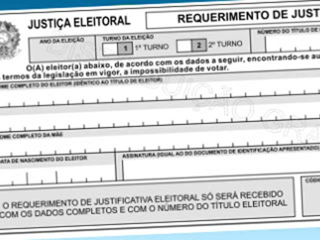 Eleitor ausente no primeiro turno deve justificar-se até quinta-feira