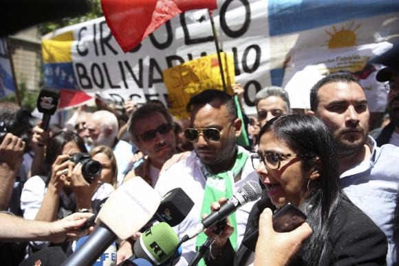 Presidente da Assembleia Constituinte venezuelana, Delcy Rodriguez  David Fernandez/Agência Lusa/Arquivo