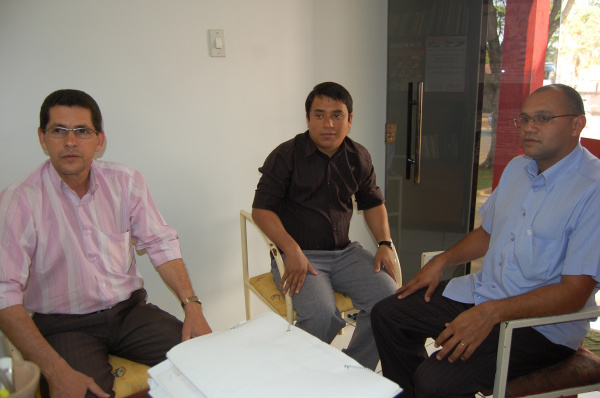 Pastores Sérgio Luiz da Silva da Igreja Assembleia de Deus, Lucivaldo da Silva, da Igreja Presbiteriana Renovada e Rogério Severino, da Igreja Aliança do Avivamento.