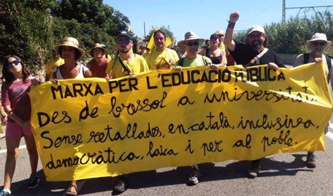 Segunda Marcha Educativa percorre 120 quilômetros, na Catalunha