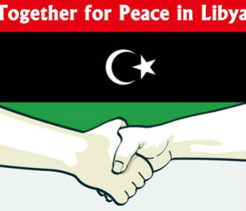 “Juntos pela paz na Líbia”, ilustração da Unsmil.