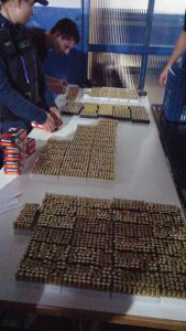 Foram apreendidas aproximadamente cinco mil munições.