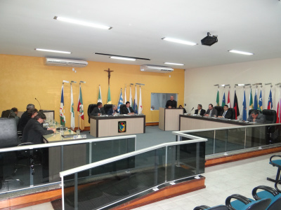 Plenário Lourino Jesus de Albuquerque, da Câmara de Vereadores de Amambai Foto: Moreira Produções