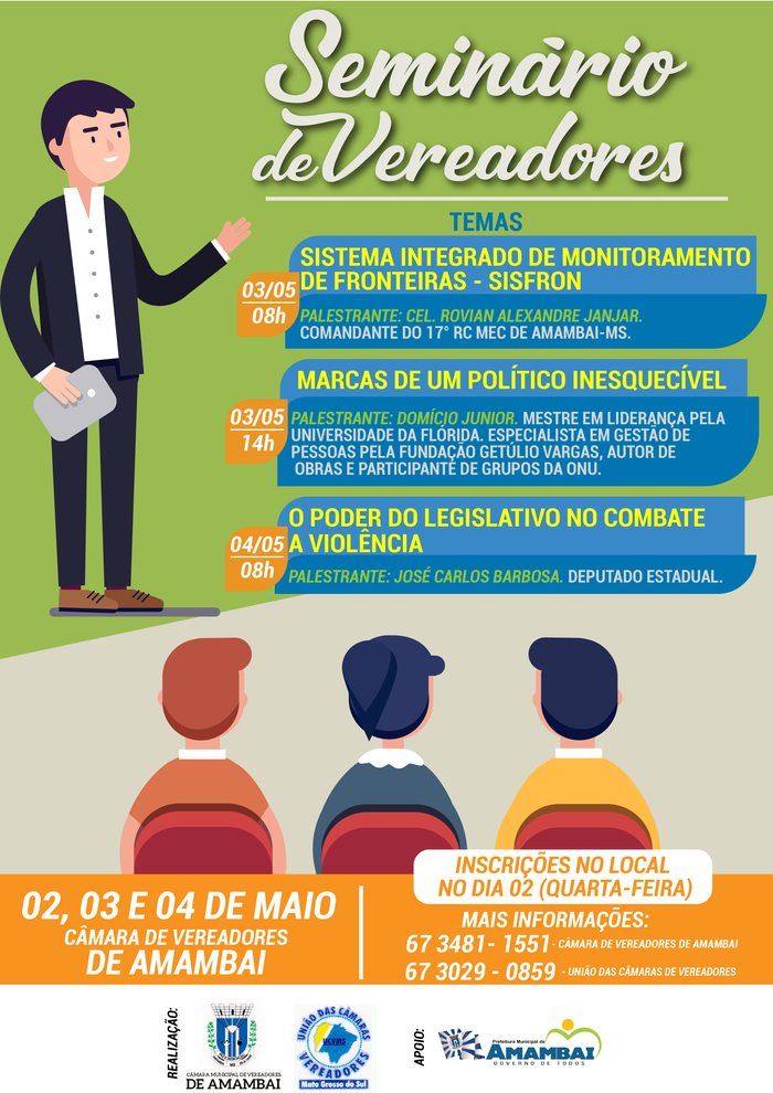 Seminário de vereadores aborda temas importantes em Amambai