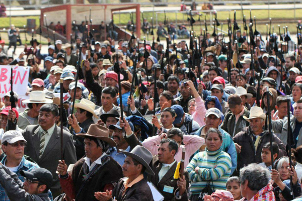 Indígenas protestando em Totonicapán, Guatemala. Foto: ACNUDH/Rolando Alfaro