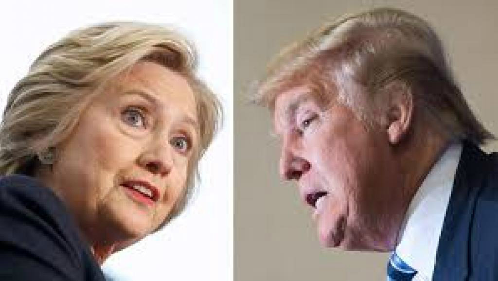 Hillary Clinton e Donald Trump futuros candidatos democrata e republicano às presidenciais americanas