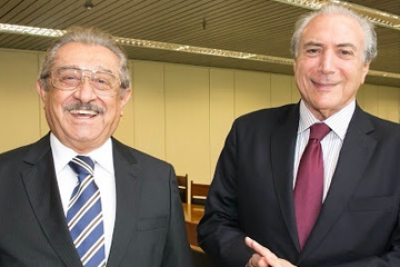 Senador diz que Temer achou anulação do impeachment na Câmara inusitada E/D- Senador José Maranhão e o vice-presidente Michel TemerFoto: Divulgação