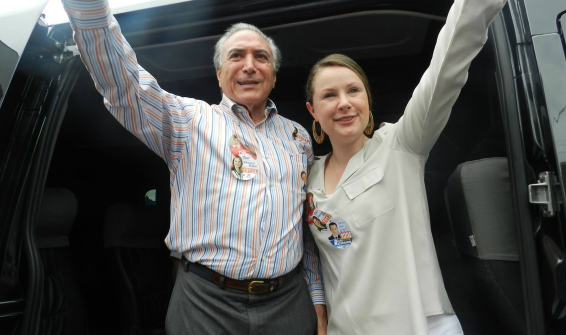 Temer nomeia deputada cassada para superintendência do Ibama em SP Temer e Vanessa Damo (PMDB)