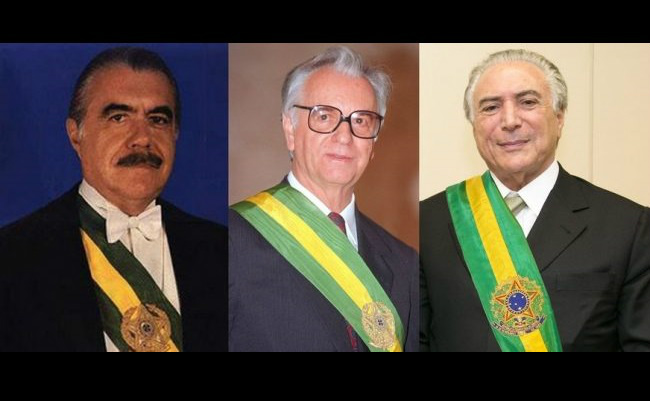Sarney, Itamar e Temer