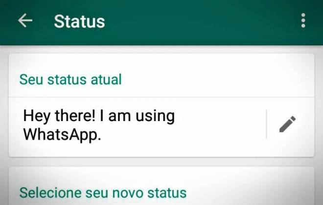 WhatsApp prepara volta da antiga versão dos status Foto: Reprodução