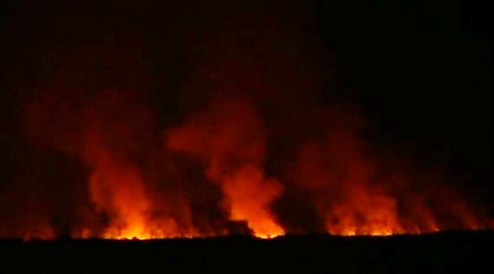 MS é o quarto estado do país em focos de incêndio, aponta INPE Incêndio em Corumbá que atingiu região de mata no Pantanal neste mês de abril — Foto: Reprodução/TV Morena