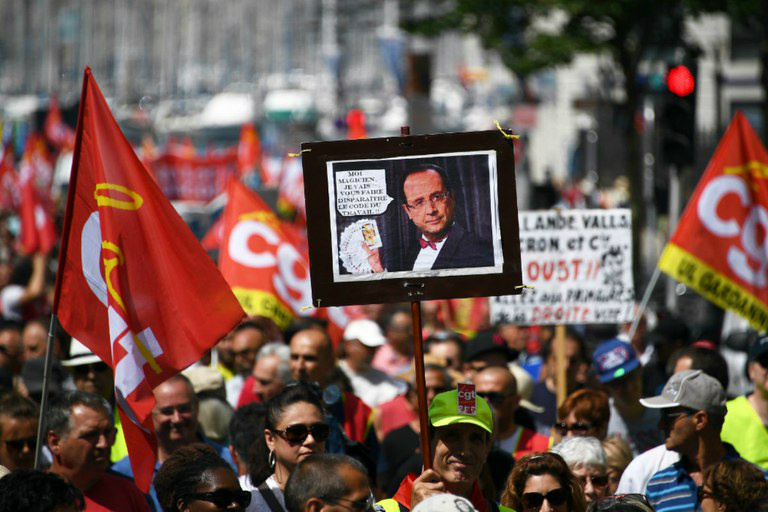 Jornada de trabalho de 80 horas? A reforma trabalhista francesa mencionada pela entidade brasileira provocou o protesto de centenas de milhares de trabalhadores em Paris