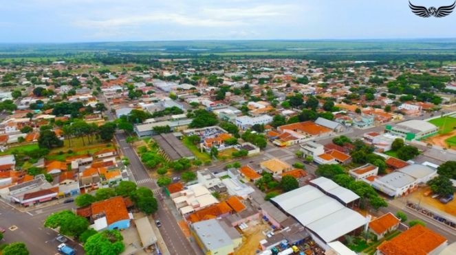 Vista aérea da cidade de Bataguassu (Foto: Tiago Apolinário/Da Hora Bataguassu)