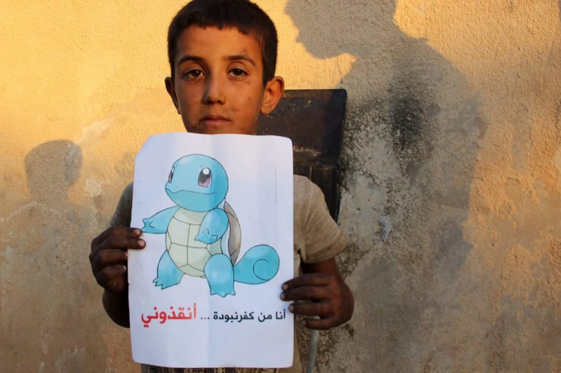 Crianças sírias usam pokémons para pedir socorro