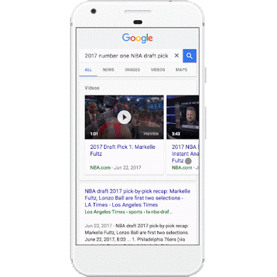 Google vai autorreproduzir vídeos na página de resultados no Android