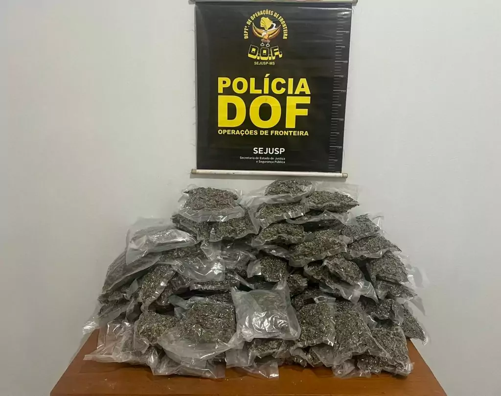 Genro e sogra que seguiam com droga para o Paraná são presos pelo DOF na MS-295 Genro e sogra que seguiam com droga para o Paraná são presos pelo DOF na MS-295