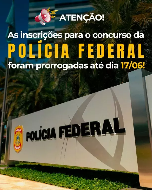Inscrições para concurso da Polícia Federal são prorrogadas Inscrições para concurso da Polícia Federal são prorrogadas