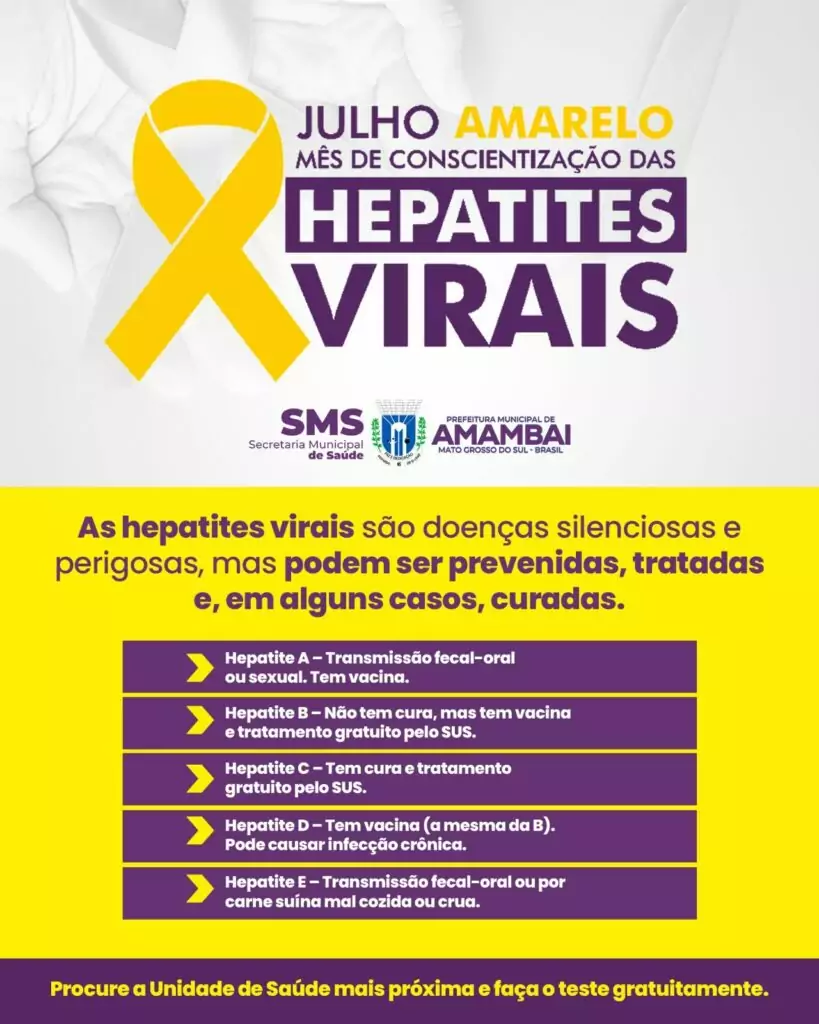 Posto Central terá atendimento noturno nesta quarta-feira em alusão ao Julho Amarelo