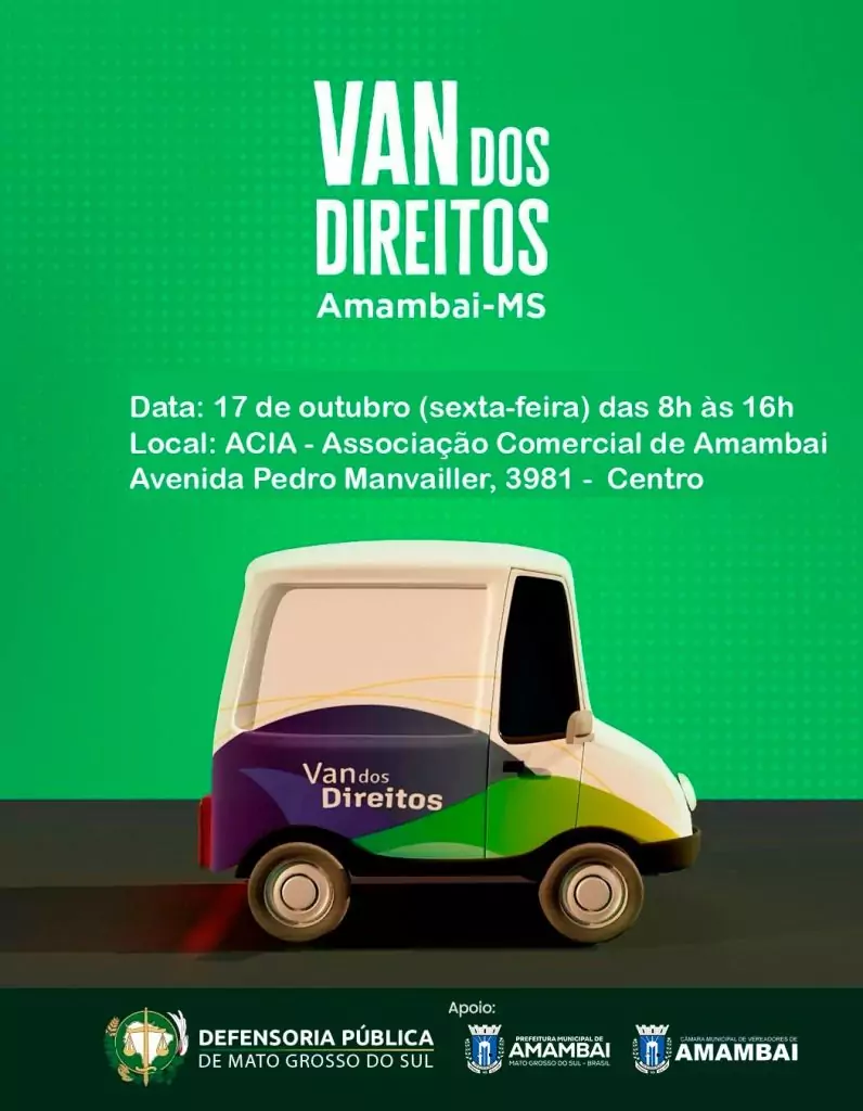 Amambai recebe grande ação social com atendimentos jurídicos gratuitos no dia 17 de outubro