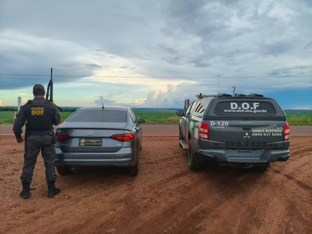 Mulher é presa pelo DOF com carro adulterado em Ponta Porã