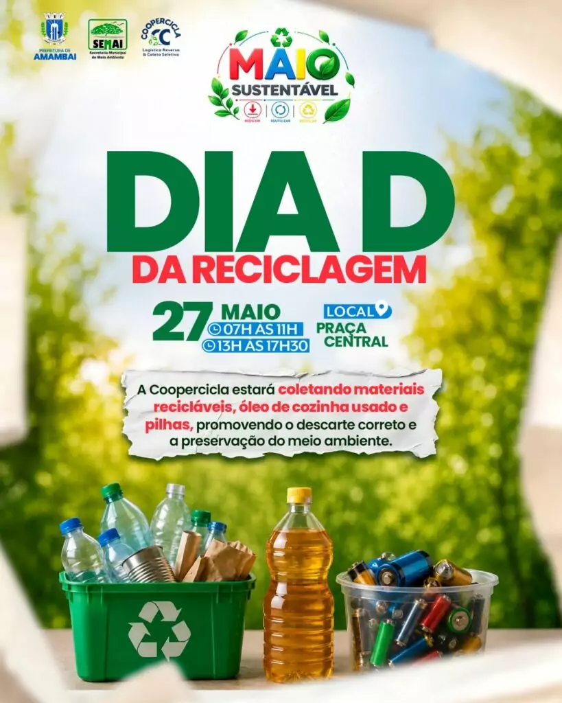 Dia da Reciclagem mobiliza comunidade para descarte correto de materiais em Amambai