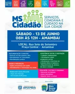 Prefeitura de Amambai levará ampla oferta de serviços ao MS Cidadão promovido pelo Governo do Estado de Mato Grosso do Sul