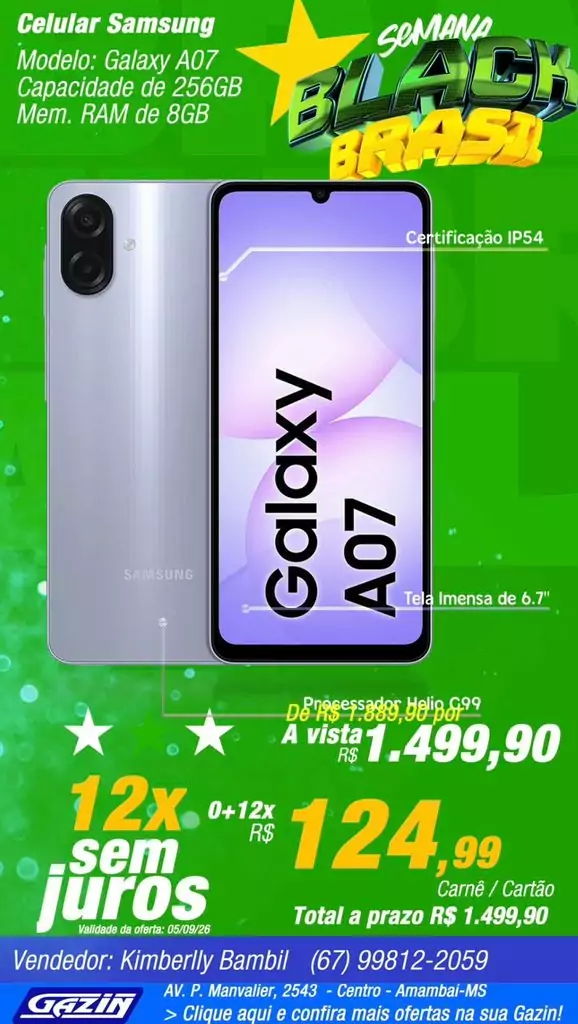 Semana Black Brasil da Gazin segue com ofertas até este sábado (12) em Amambai Semana Black Brasil da Gazin segue com ofertas até este sábado (12) em Amambai