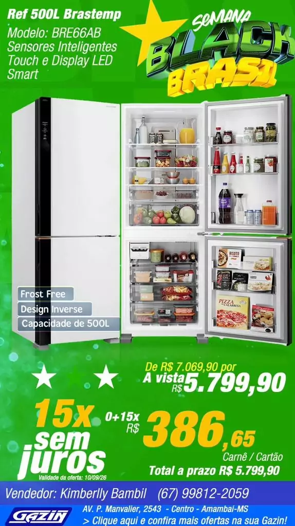 Semana Black Brasil da Gazin segue com ofertas até este sábado (12) em Amambai Semana Black Brasil da Gazin segue com ofertas até este sábado (12) em Amambai