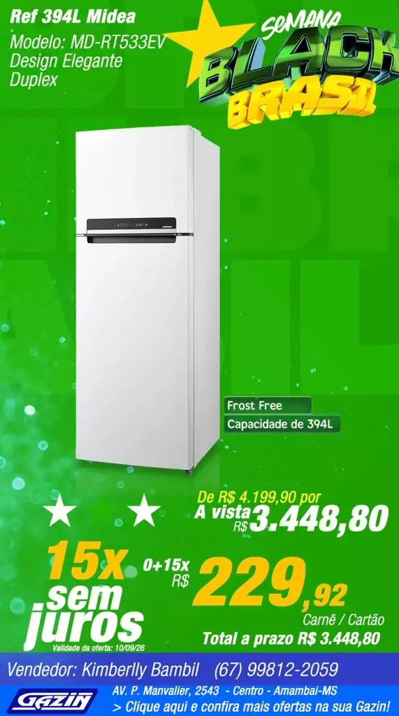 Semana Black Brasil da Gazin segue com ofertas até este sábado (12) em Amambai Semana Black Brasil da Gazin segue com ofertas até este sábado (12) em Amambai